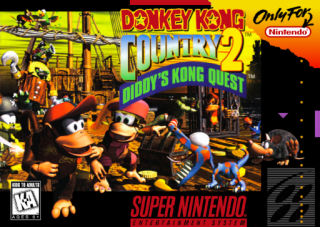 Donkey Kong Country 2 - Diddy's Kong Quest Rev 1 (Nintendo) box art